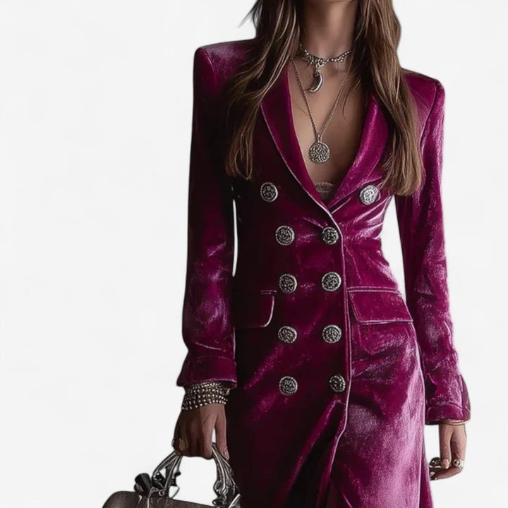 VIRGINIA | VELVET CROSSOVER DRESS