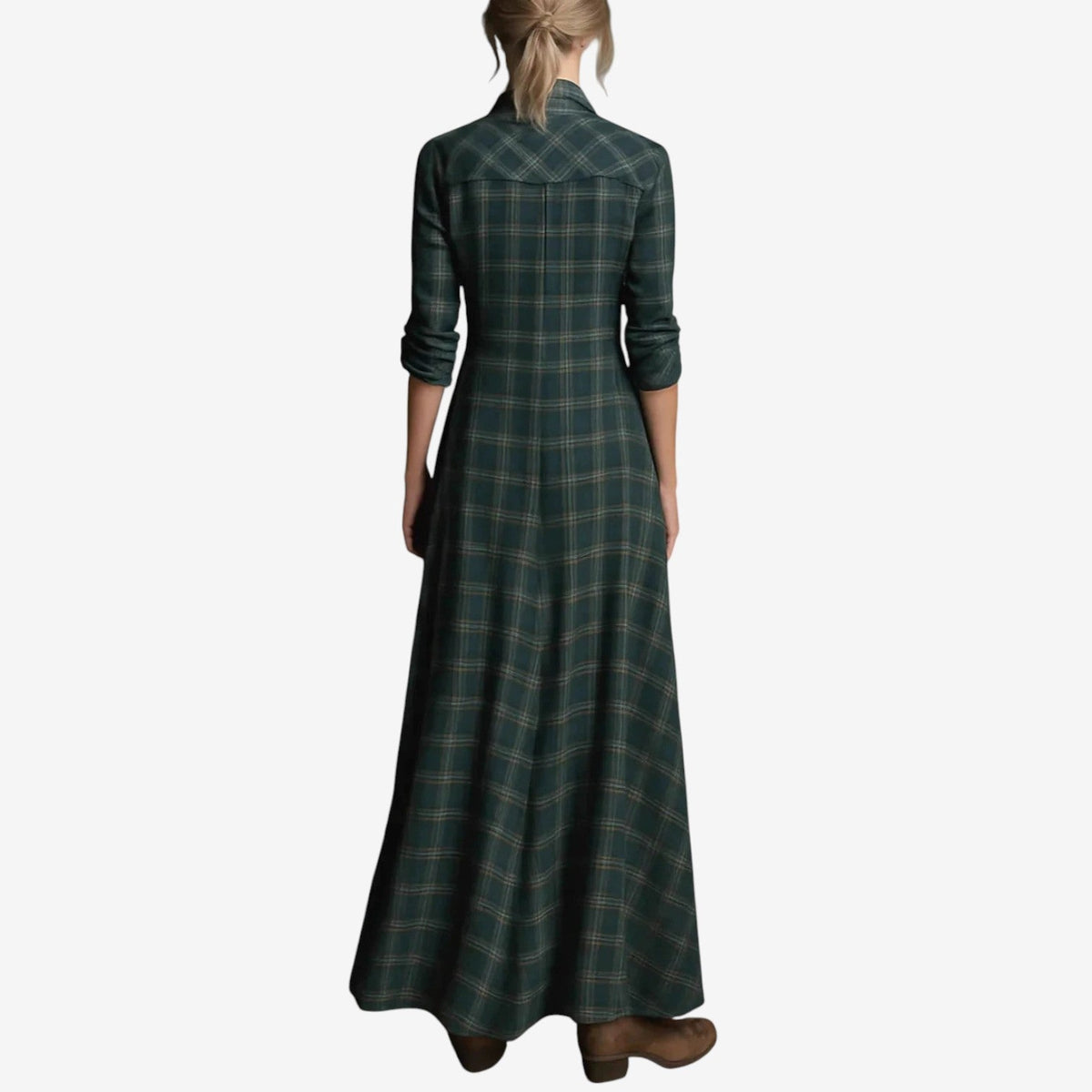 LENORA | TARTAN MAXI DRESS