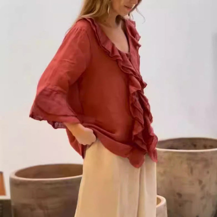 Luna | Stylish Ruffled Blouse