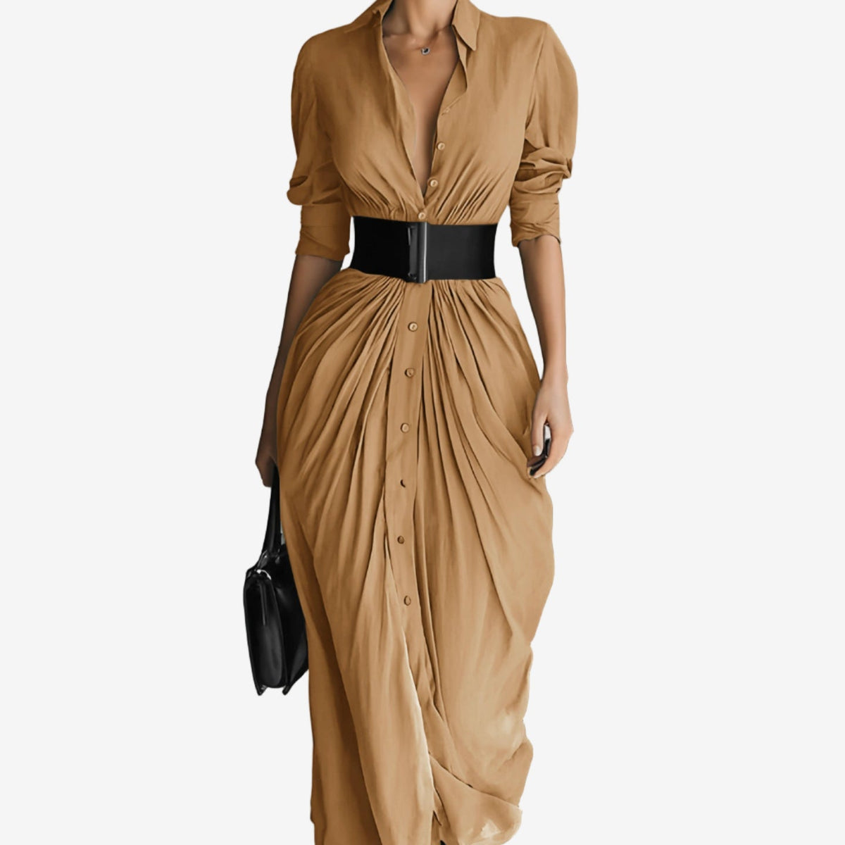 ALISHA | BELTED SHIRT DRESS