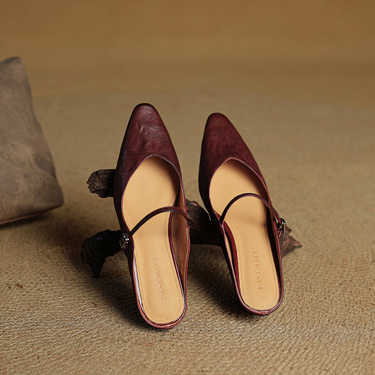Harper Genuine Leather Mules
