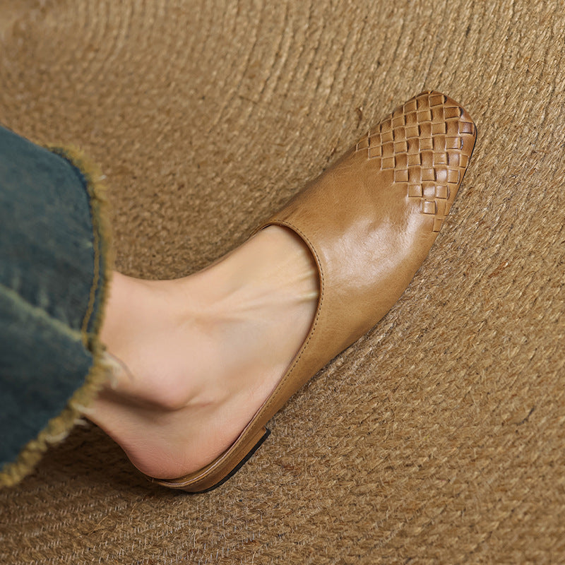 Anna Genuine Leather Mules