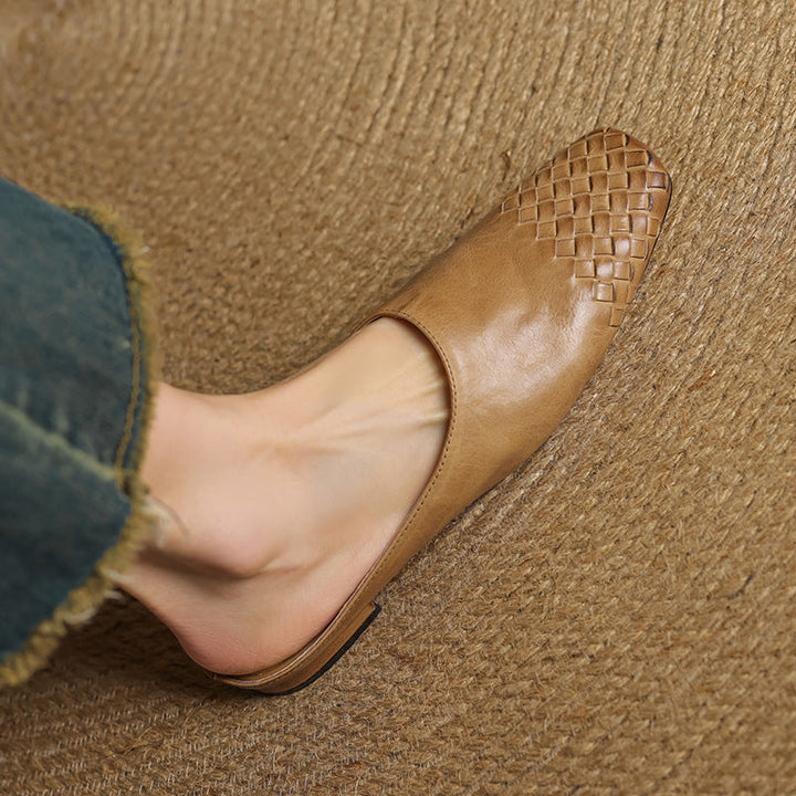 Anna Genuine Leather Mules