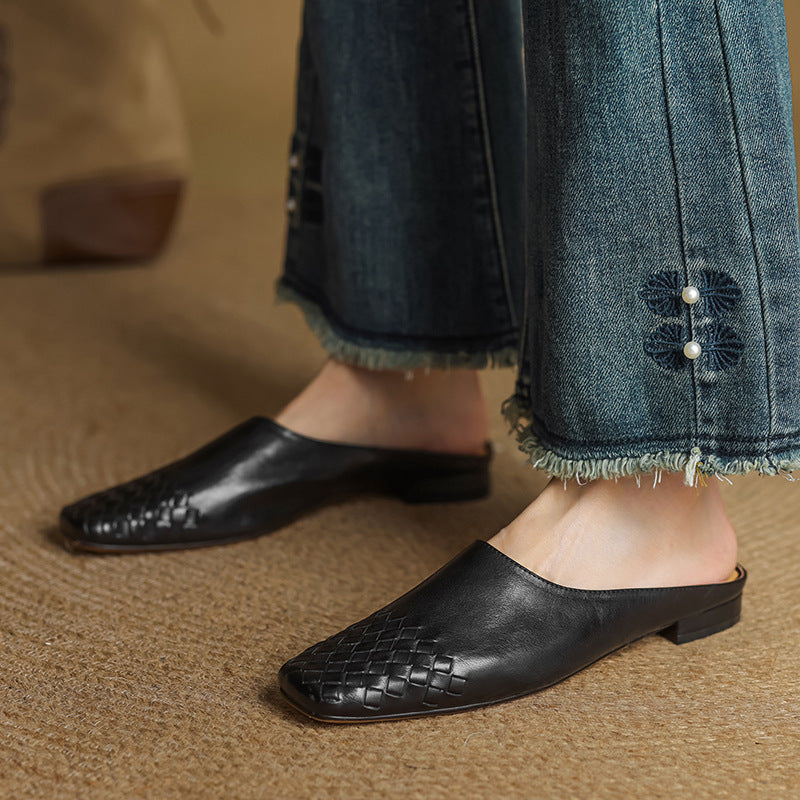 Anna Genuine Leather Mules