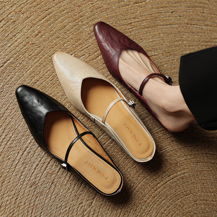 Harper Genuine Leather Mules