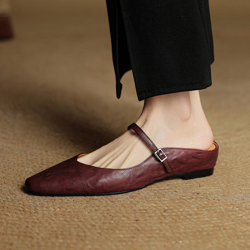 Harper Genuine Leather Mules