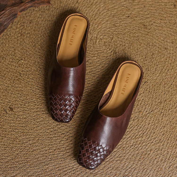 Anna Genuine Leather Mules