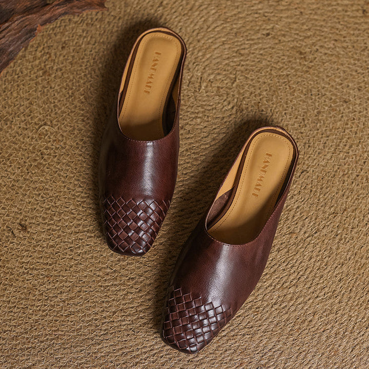 Anna Genuine Leather Mules