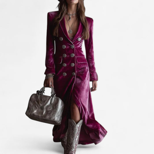 VIRGINIA | VELVET CROSSOVER DRESS