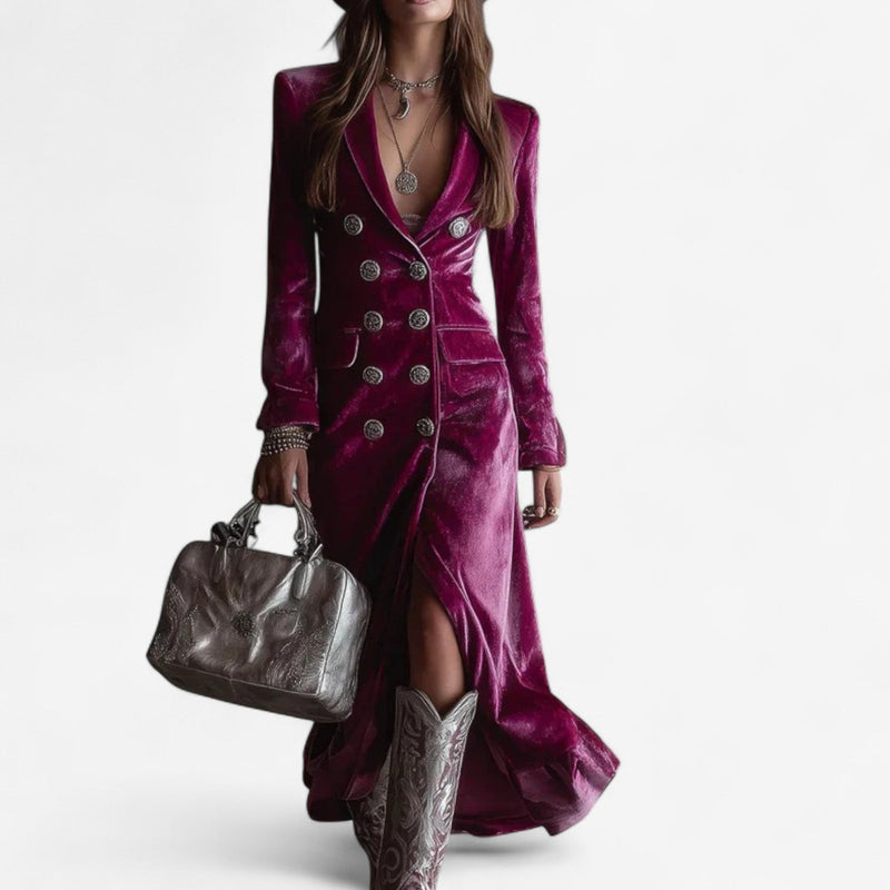 VIRGINIA | VELVET CROSSOVER DRESS