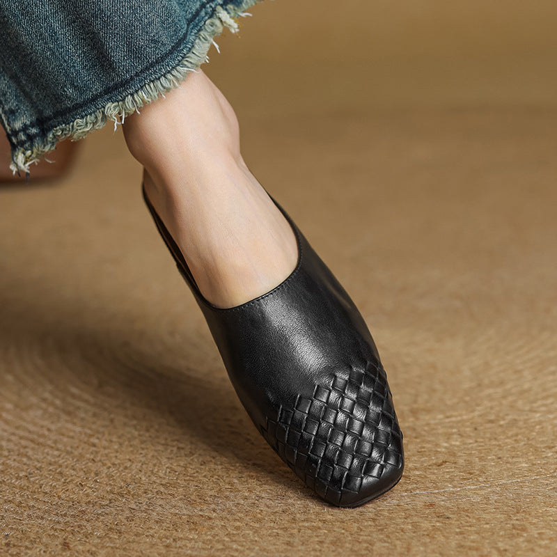 Anna Genuine Leather Mules