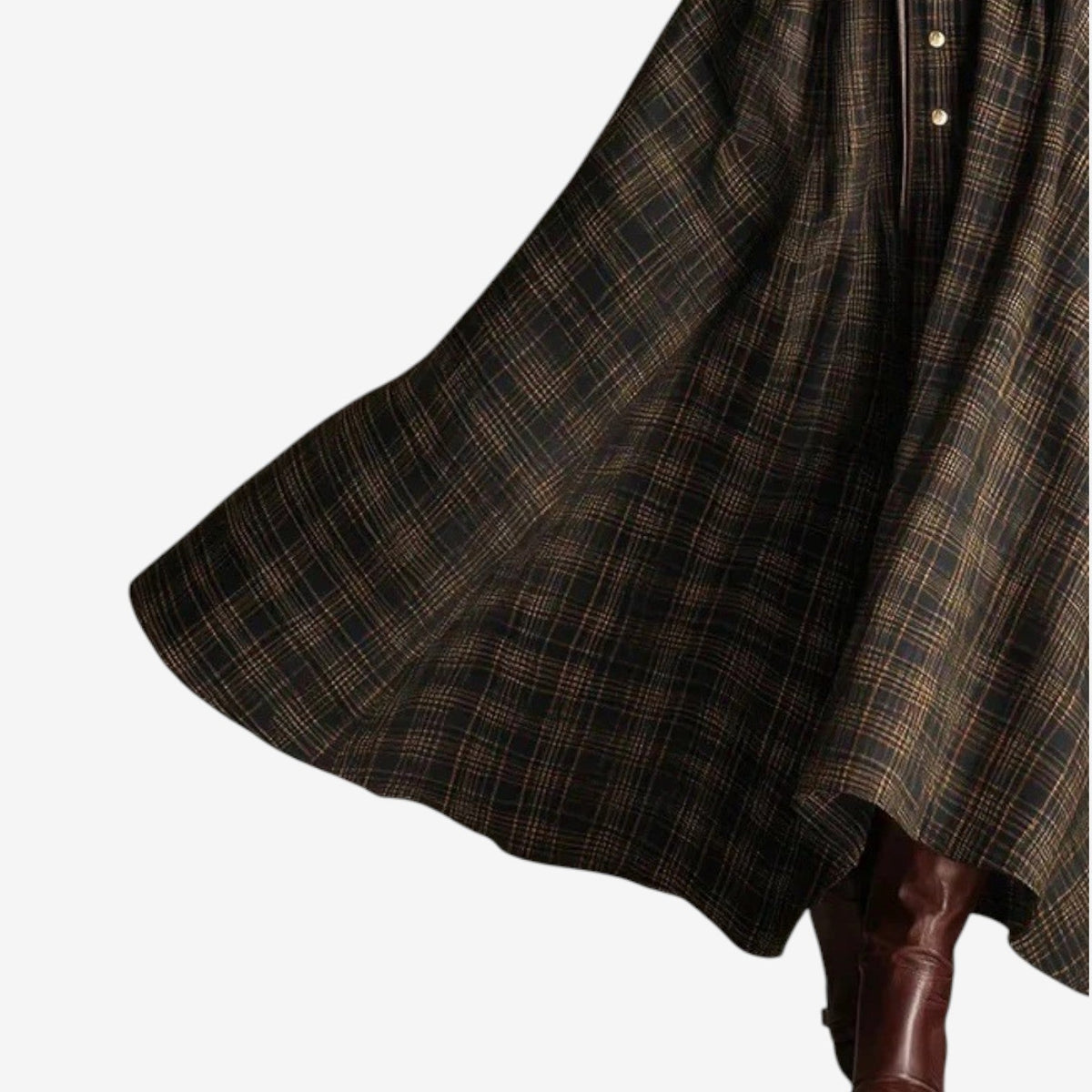 ARLETTE | BELTED PLAID DRESS
