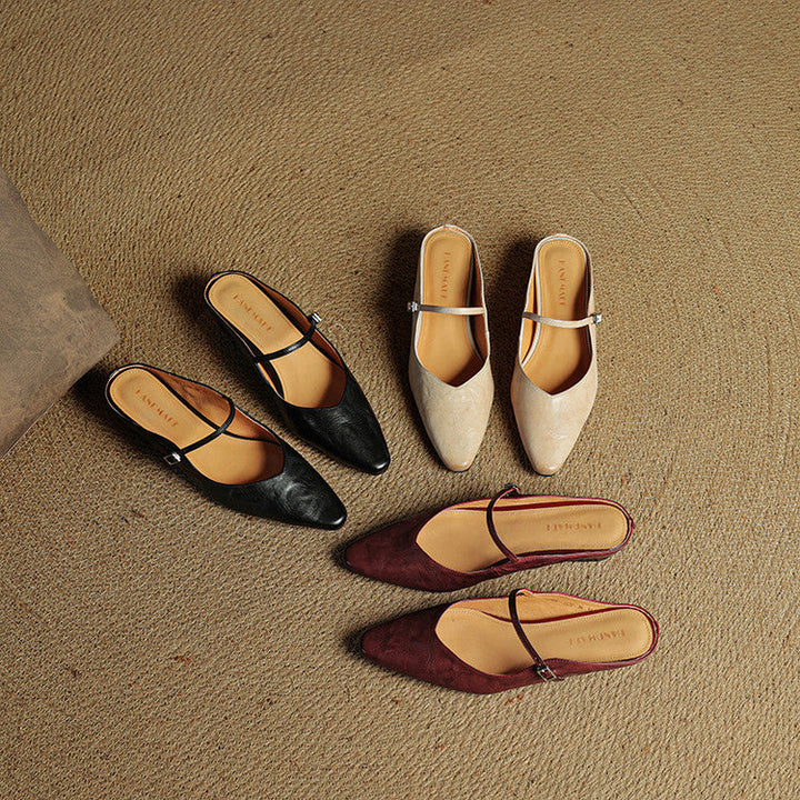 Harper Genuine Leather Mules