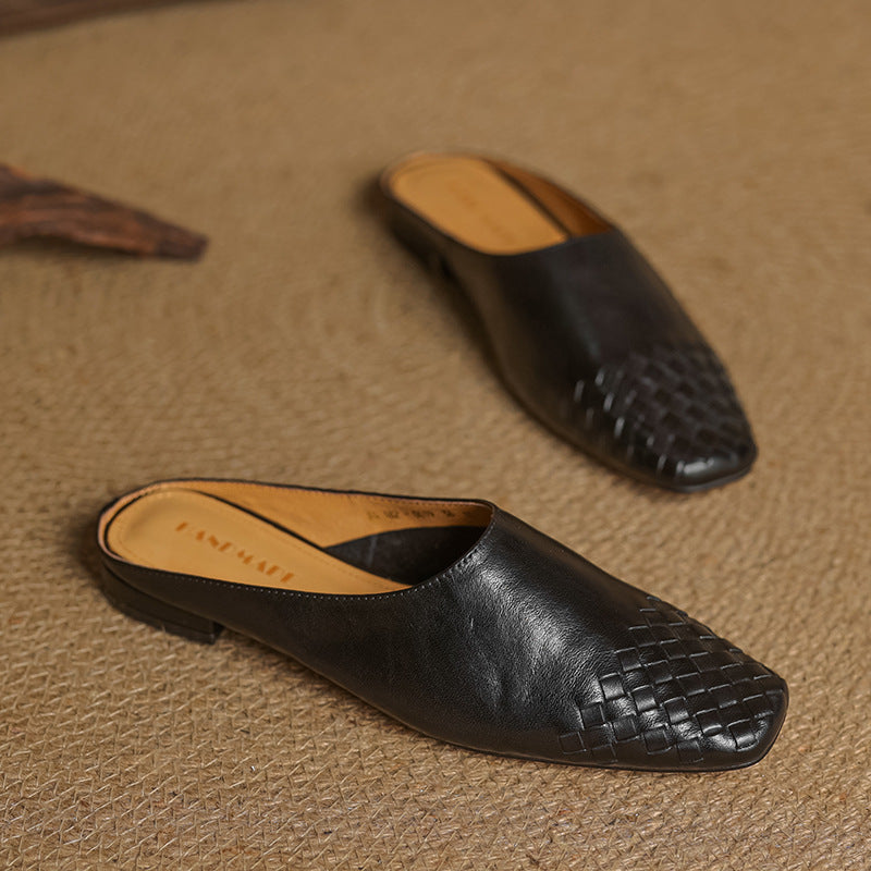 Anna Genuine Leather Mules