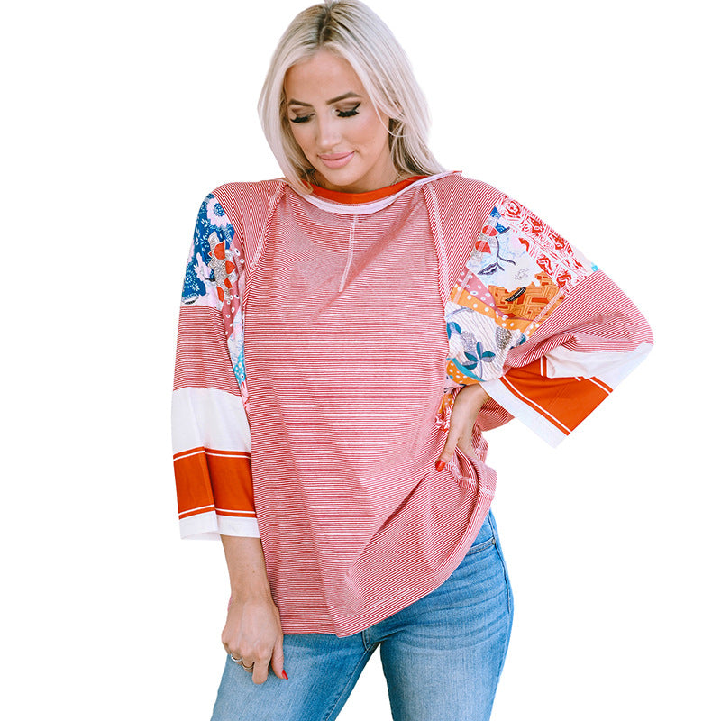 Riley – Lightweight Patchwork Batwing Top