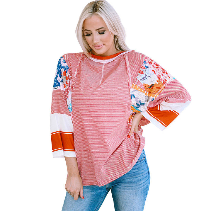 Riley – Lightweight Patchwork Batwing Top