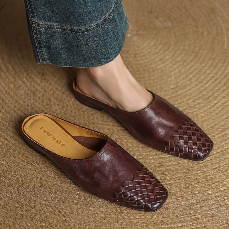 Anna Genuine Leather Mules