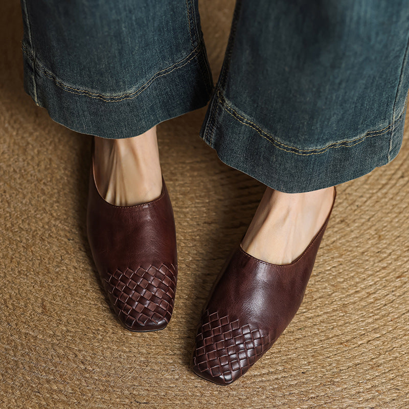 Anna Genuine Leather Mules