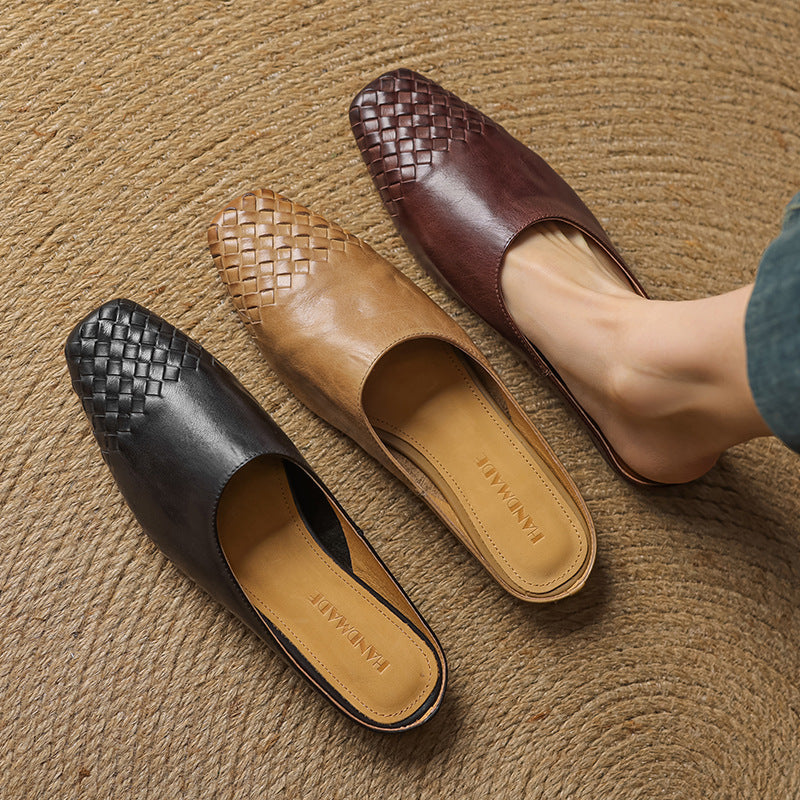 Anna Genuine Leather Mules