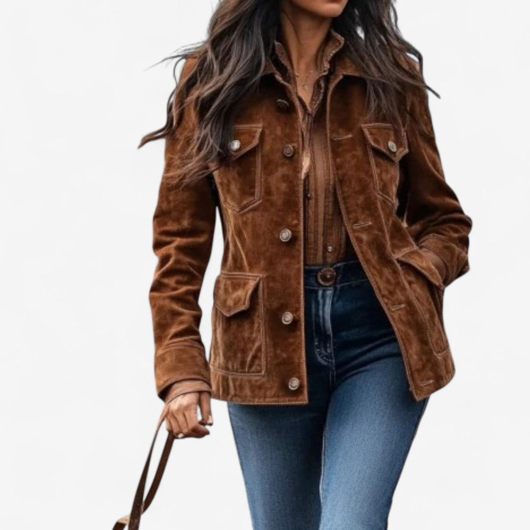 MAGGIE | SUEDE-LOOK JACKET