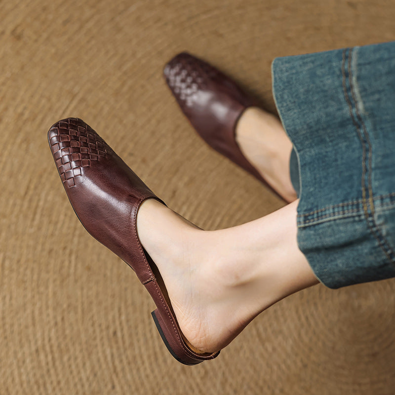 Anna Genuine Leather Mules