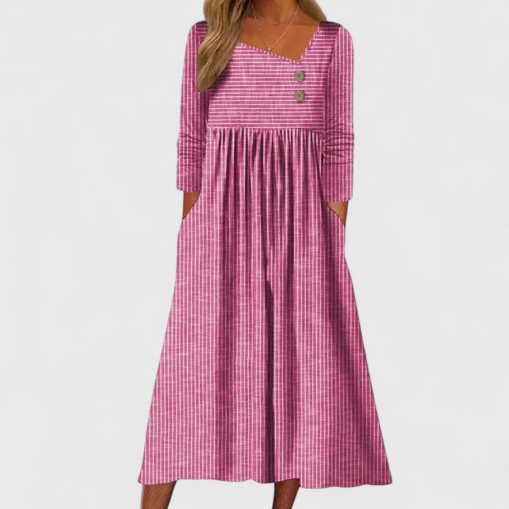 CLEO | ASYMMETRIC MIDI DRESS