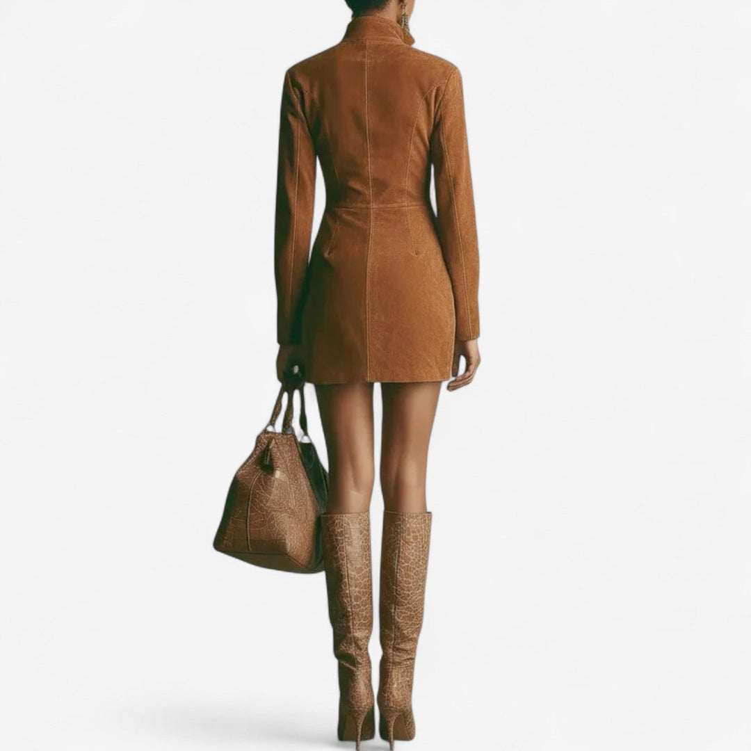 AVERY | SUEDE-TOUCH ZIP DRESS
