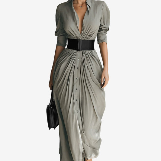ALISHA | BELTED SHIRT DRESS