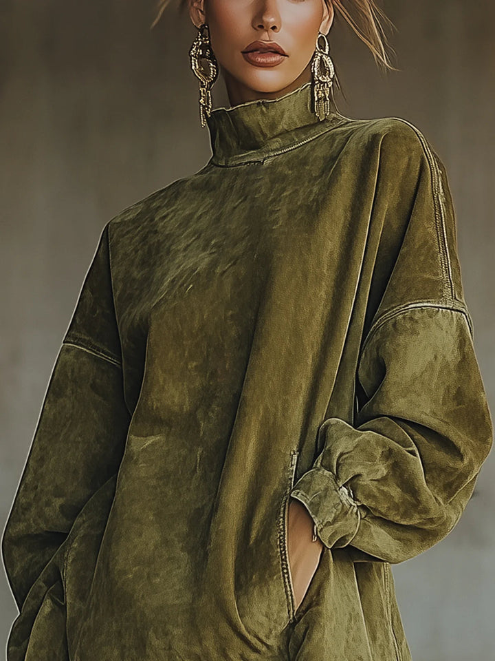 VERA | FRINGE TURTLENECK DRESS
