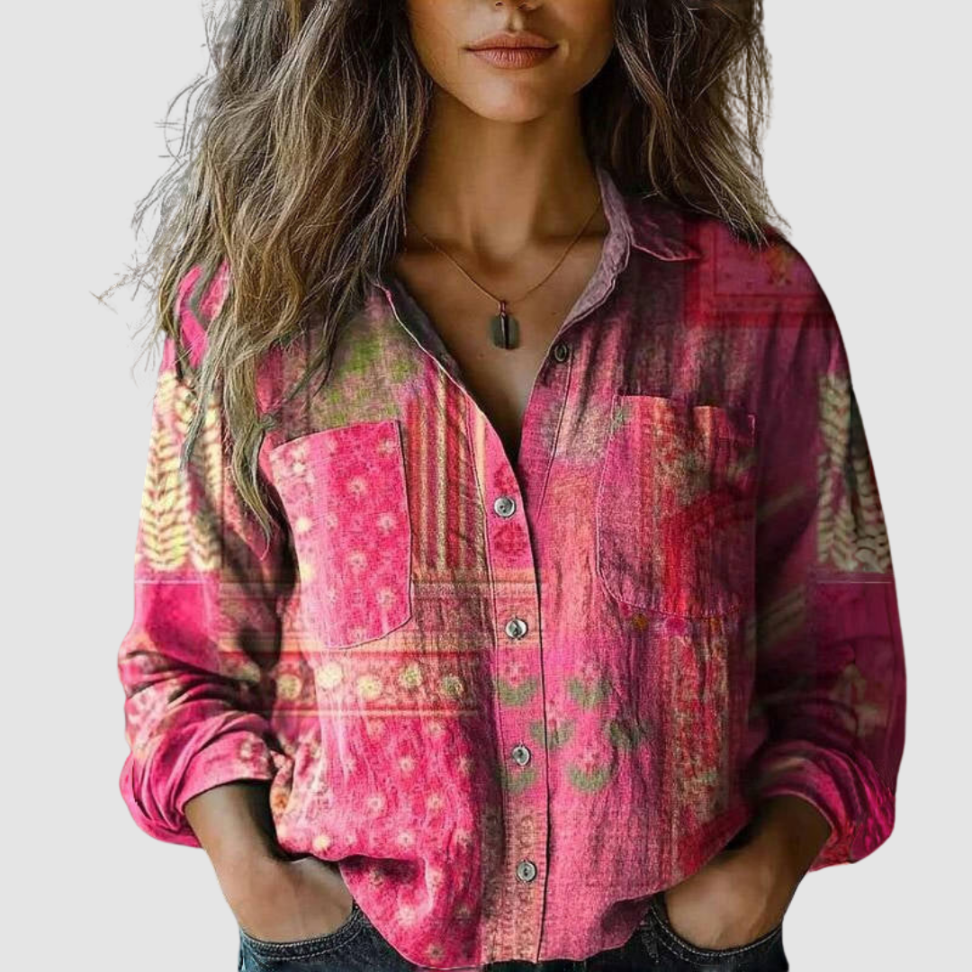 River | Vintage Printed Blouse