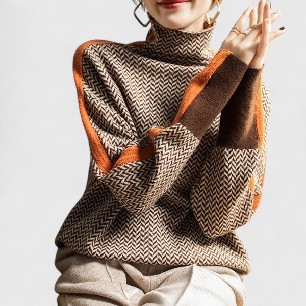 JASMINE | CONTRAST STRIPE SWEATER