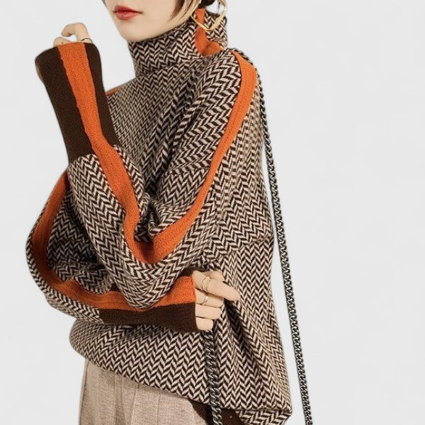 JASMINE | CONTRAST STRIPE SWEATER