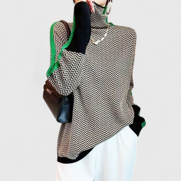 JASMINE | CONTRAST STRIPE SWEATER