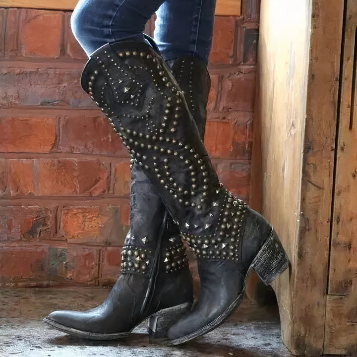 Harper - Western Knee-High Boots
