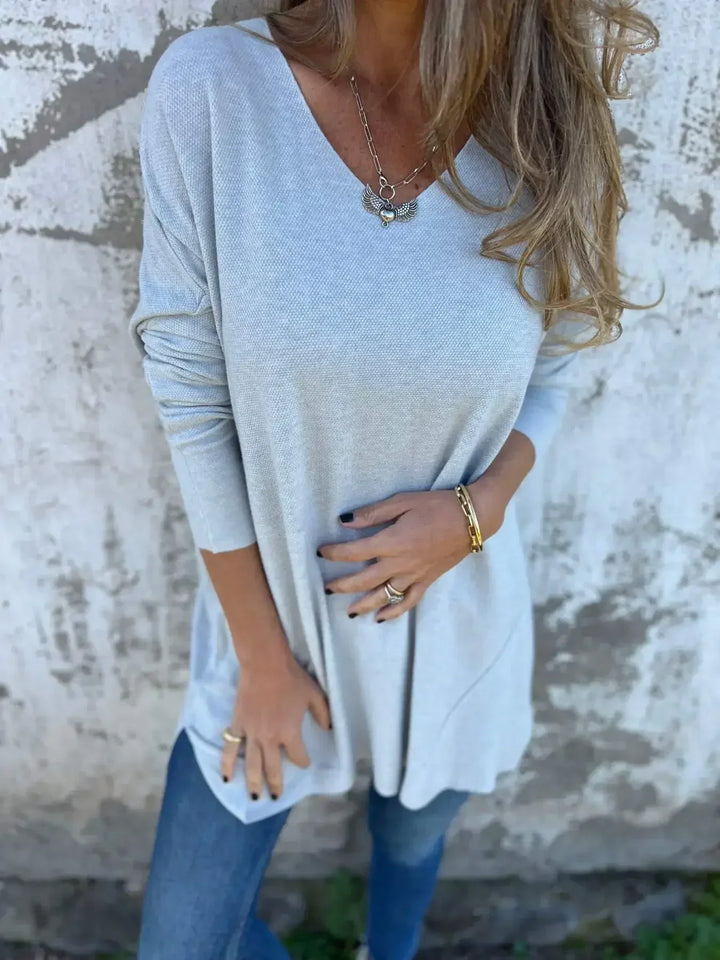 Cora | Relaxed V-Neck Knit Tunic