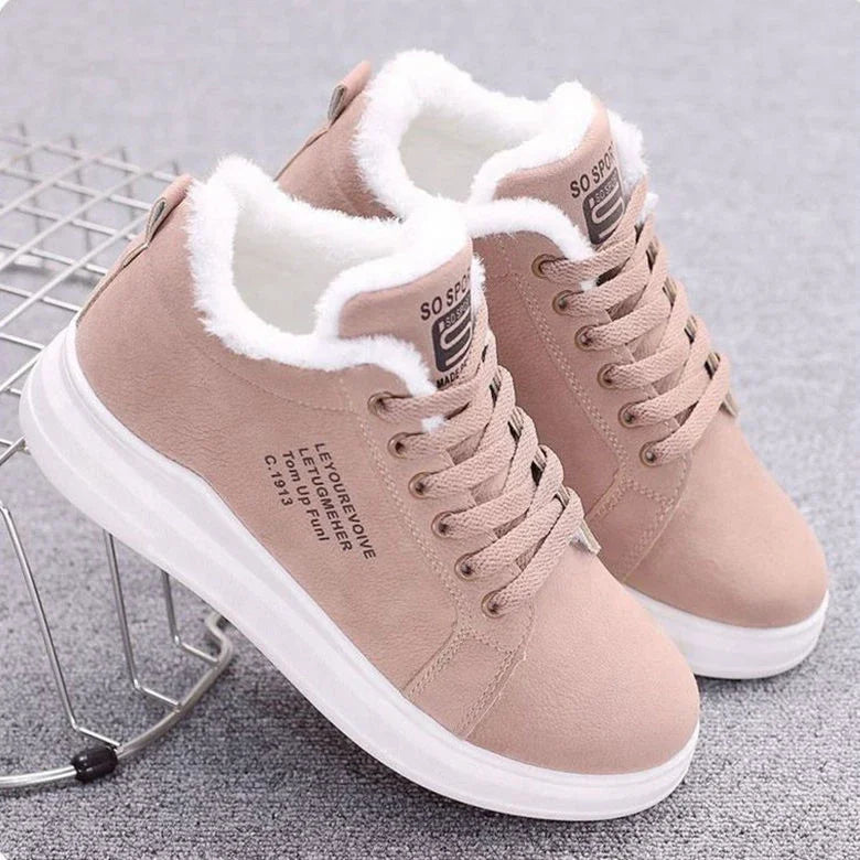 Nieuwe Snowboots Winter Outdoor Vrouwen Schoenen Warm Bont Pluche Dame Casual Schoenen Lace Up Mode Sneakers Platform Snowboots