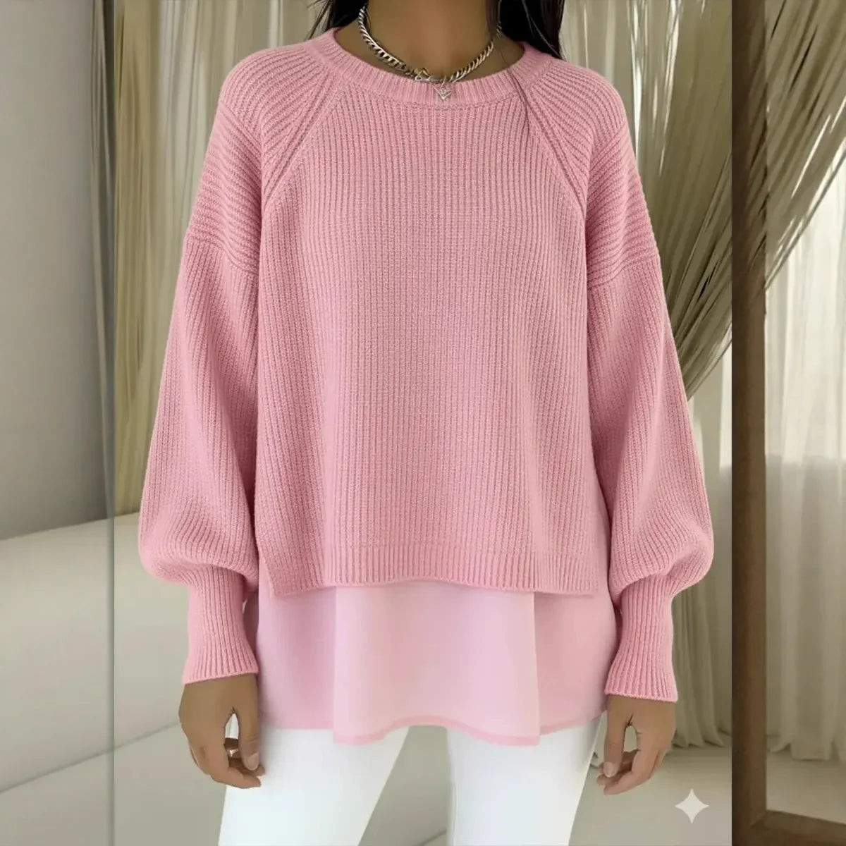 Naomi | Modern Layered Knit Top
