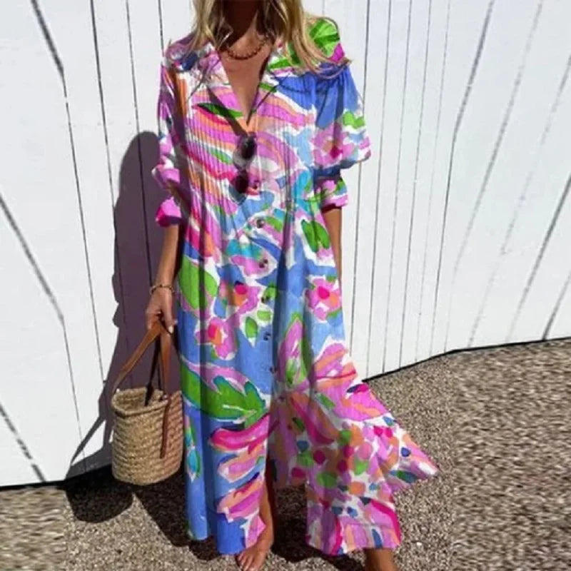 SABINE | V-NECK BOHO DRESS