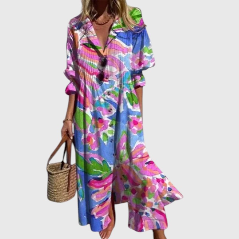 SERAPHINE | BOLD FLORAL MAXI DRESS