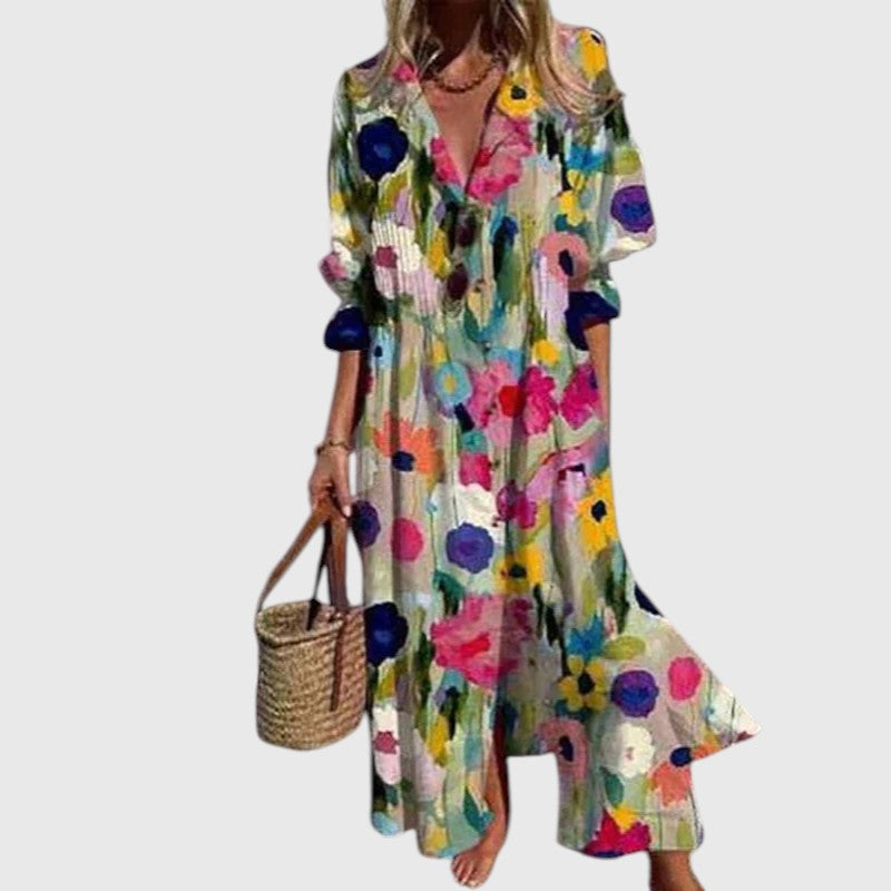 SERAPHINE | BOLD FLORAL MAXI DRESS