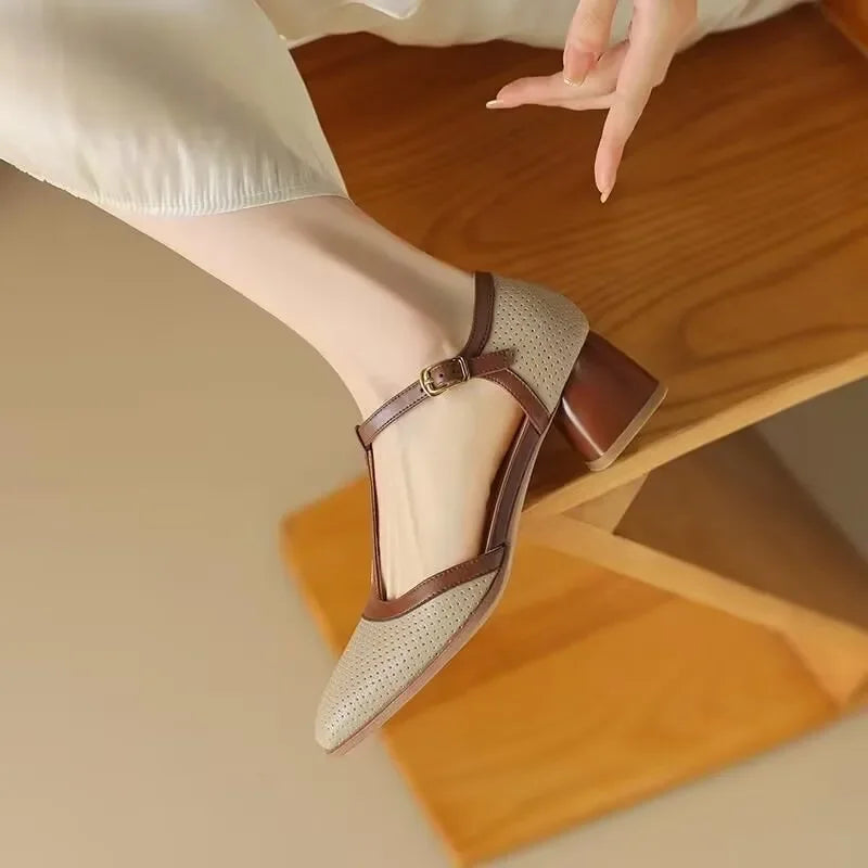 Isava | Mid Heel Shoes Real Leather