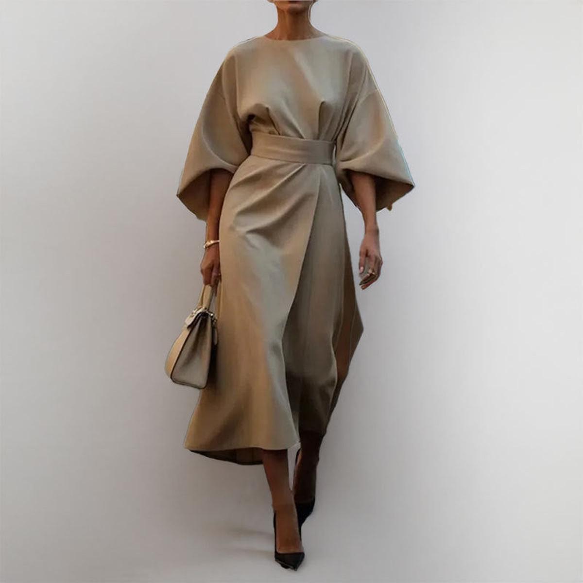 ELDRA | SATIN TOUCH BATWING MAXI DRESS