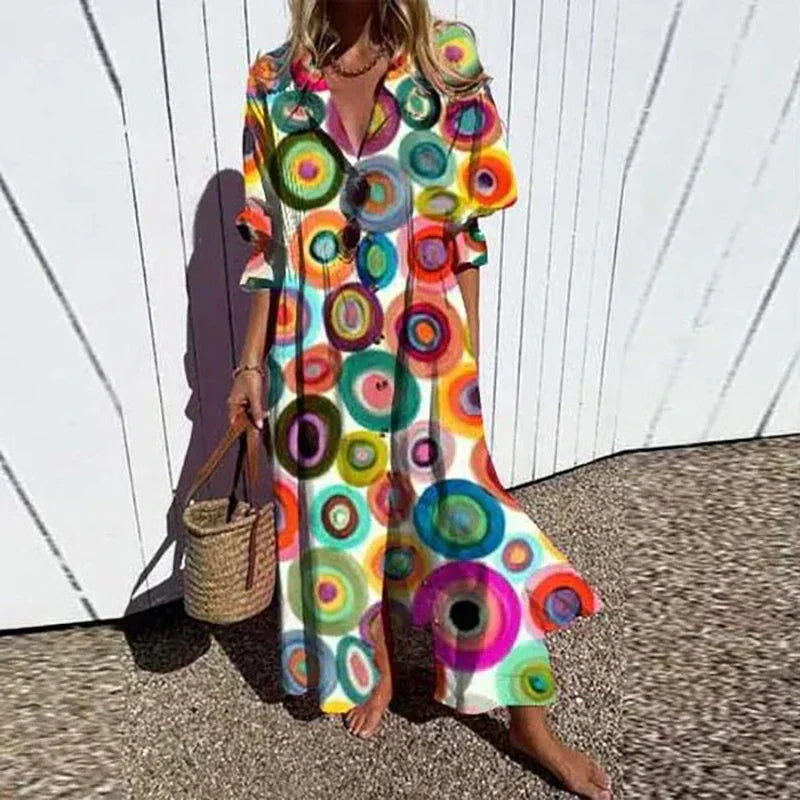 SABINE | V-NECK BOHO DRESS