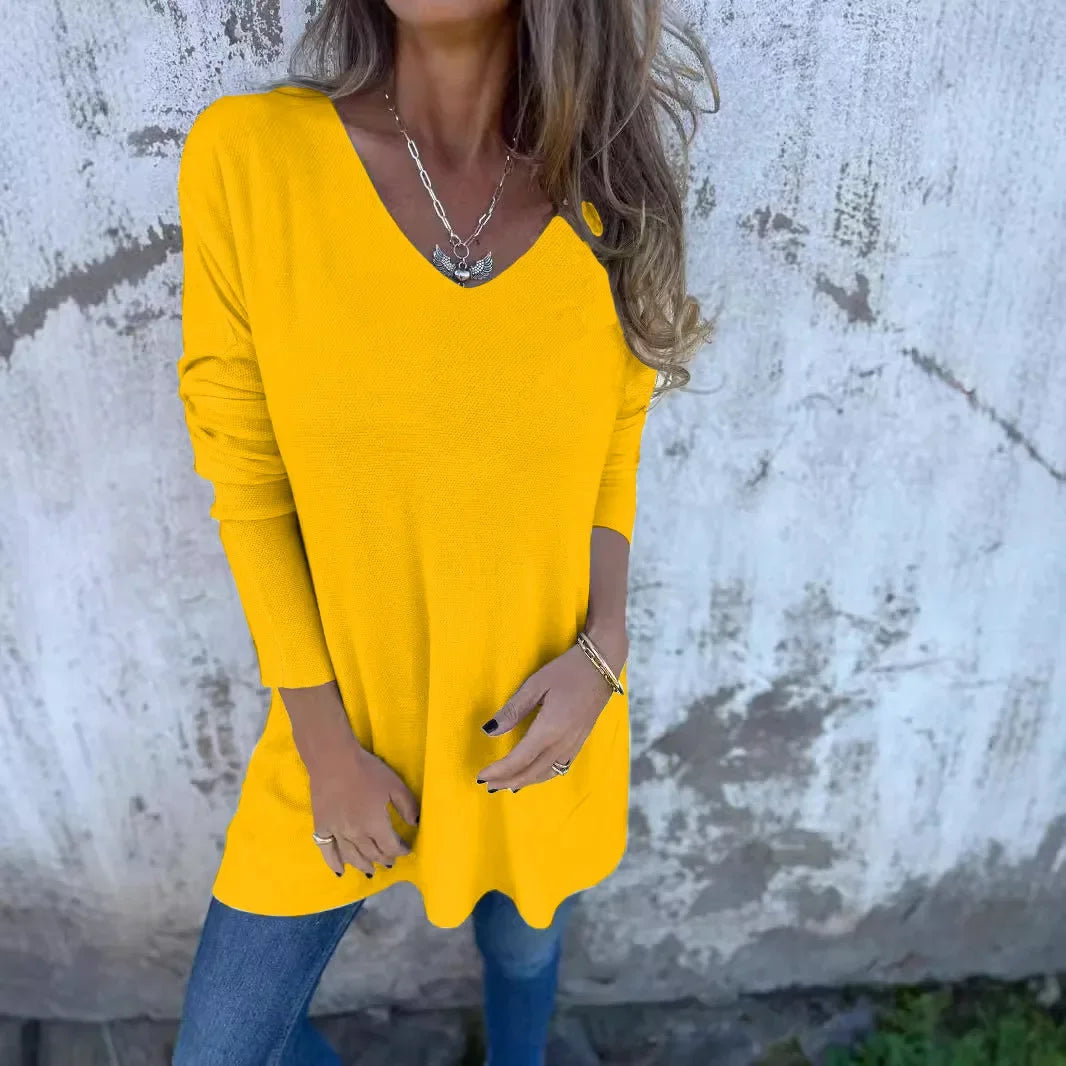 Cora | Relaxed V-Neck Knit Tunic
