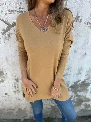 Cora | Relaxed V-Neck Knit Tunic