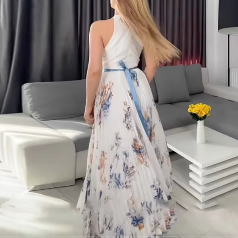 LINDA | ELEGANT PLEATED MAXI DRESS