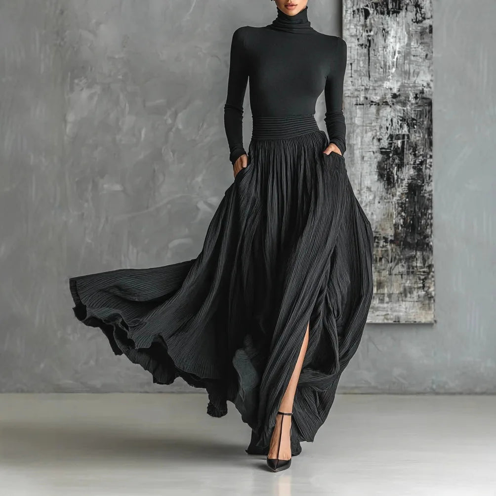 ZOFIA | HIGH-WAISTED MAXI SKIRT AND SHIRT SET