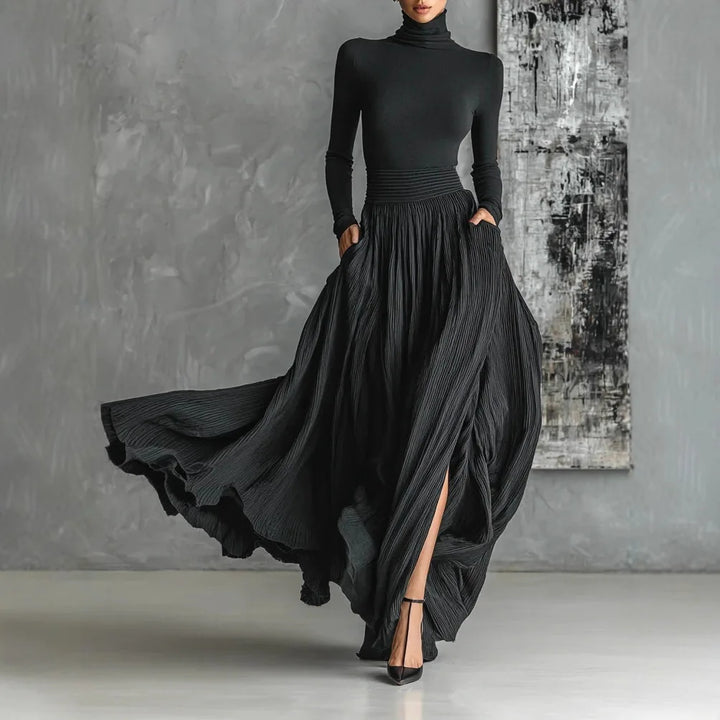 ZOFIA | HIGH-WAISTED MAXI SKIRT AND SHIRT SET