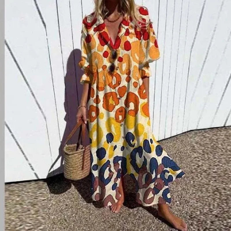 SABINE | V-NECK BOHO DRESS