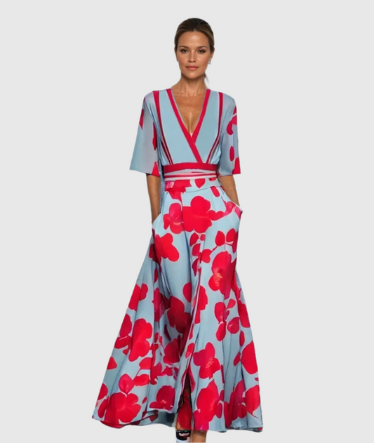 ADELINE | FLORAL A-LINE DRESS